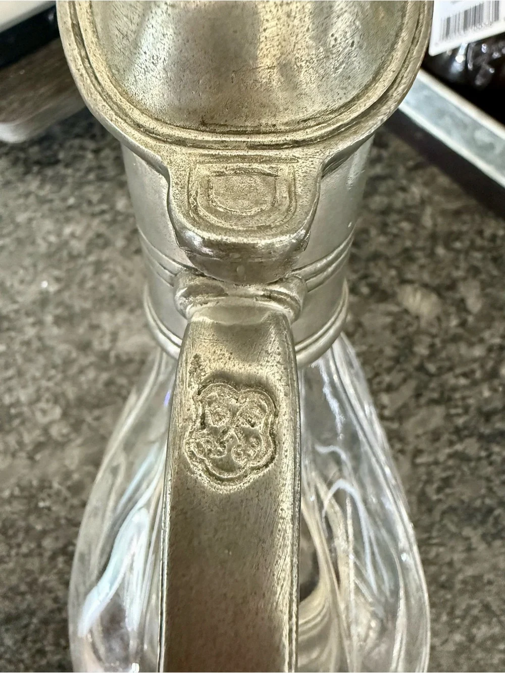 Arte Italica Pewter Duck Carafe with Glass Decanter — Vintage Italian Pewter - Picture 5 of 5